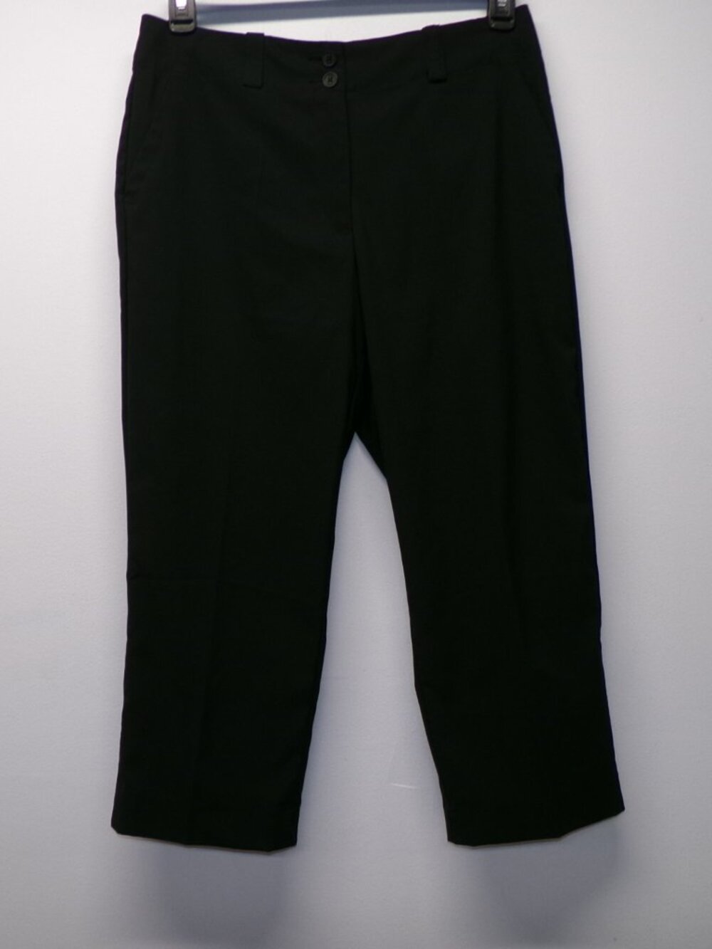 Nike Golf Dri-Fit Capri Pants Women's 8 Black Mid Rise Stretch Fabric